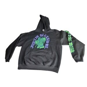 Hustlin Bleesed Me‎ Gildan Heavy Blend Hoodie Men Sz L Out The Mud Streetwear